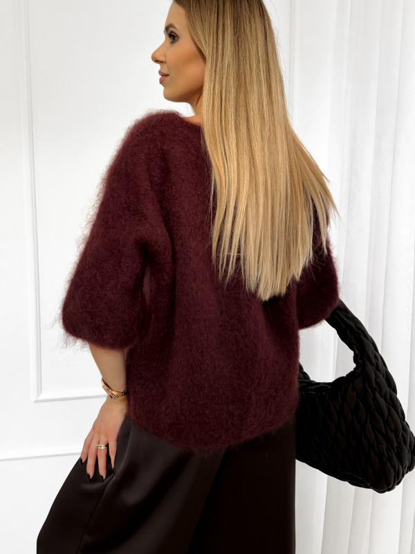 Sweter z kid moheru premium wino CLOUD 2