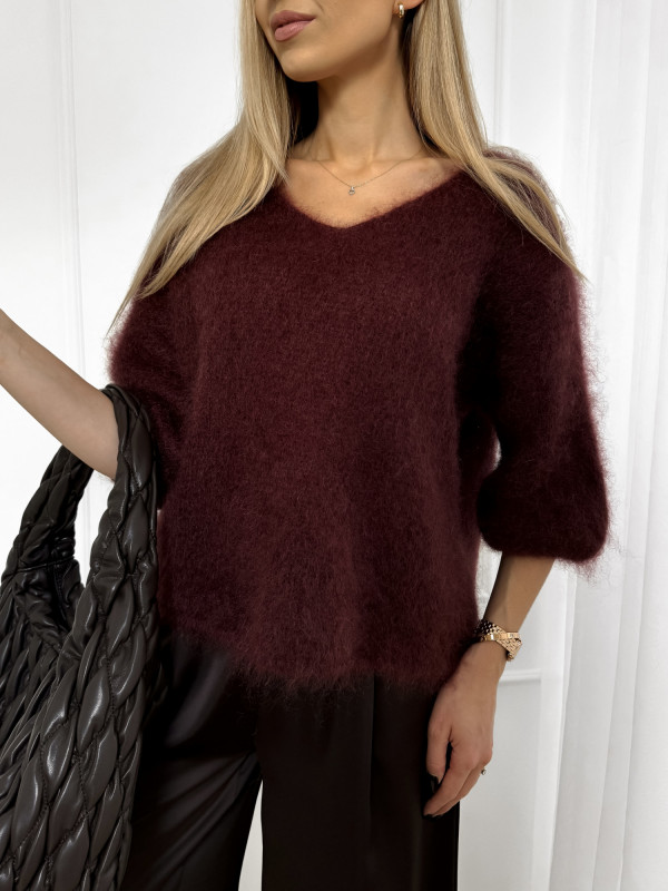 Sweter z kid moheru premium wino CLOUD 3