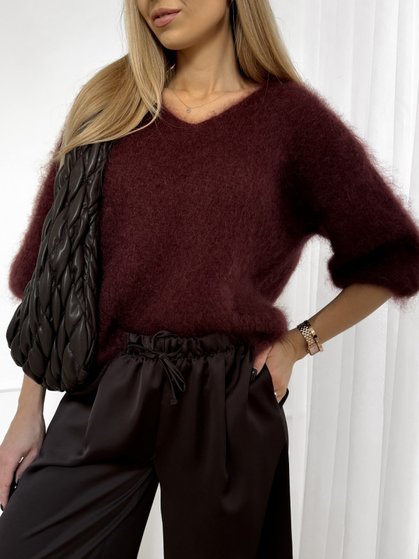 Sweter z kid moheru premium wino CLOUD 1