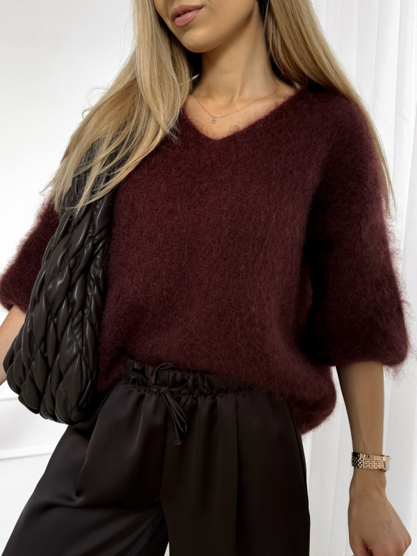 Sweter z kid moheru premium wino CLOUD 4