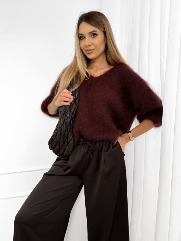 Sweter z kid moheru premium wino CLOUD 6