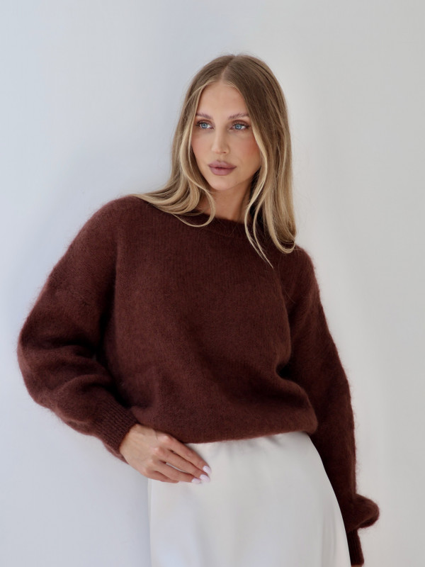 Sweter 76% moher premium wino SILVANO