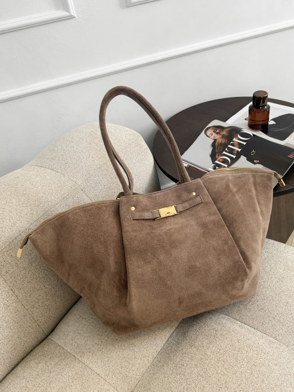 Torebka 100% skóra zamszowa LEONIE MAXI mocha