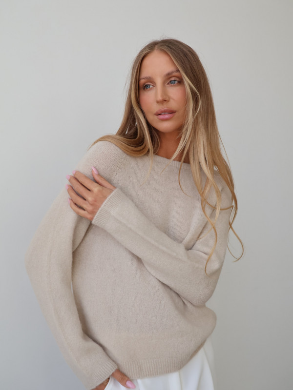 Sweter z baby alpaką beż AROSA 1
