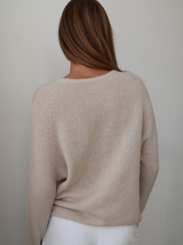 Sweter z baby alpaką beż AROSA 6