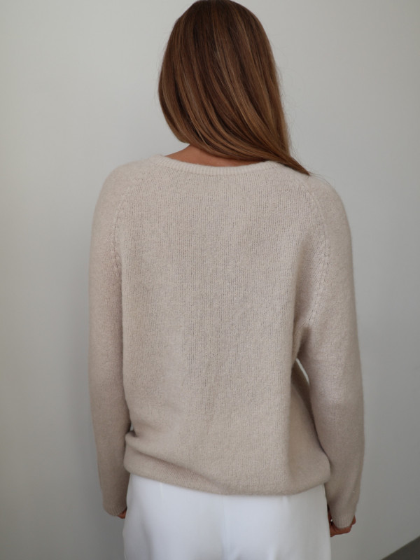 Sweter z baby alpaką beż AROSA 7
