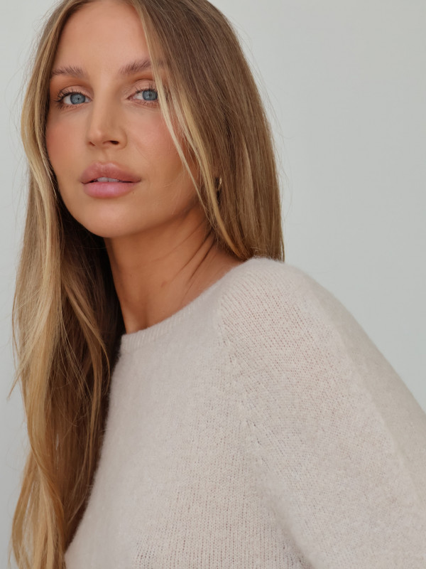 Sweter z baby alpaką beż AROSA 9