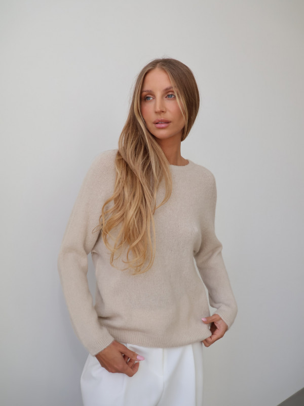 Sweter z baby alpaką beż AROSA 10