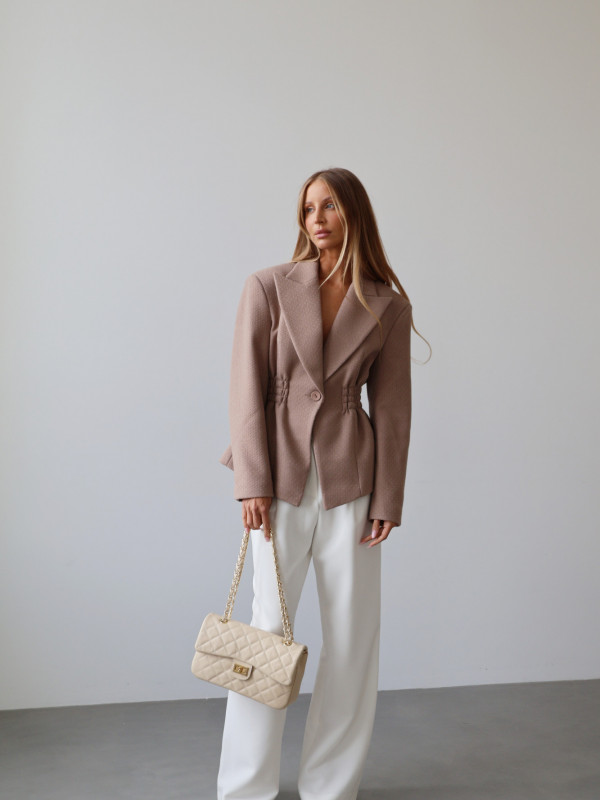 Marynarka ze ściągaczem ROYAL taupe 27