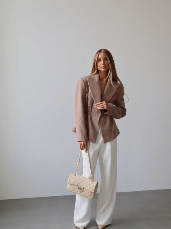 Marynarka ze ściągaczem ROYAL taupe 28