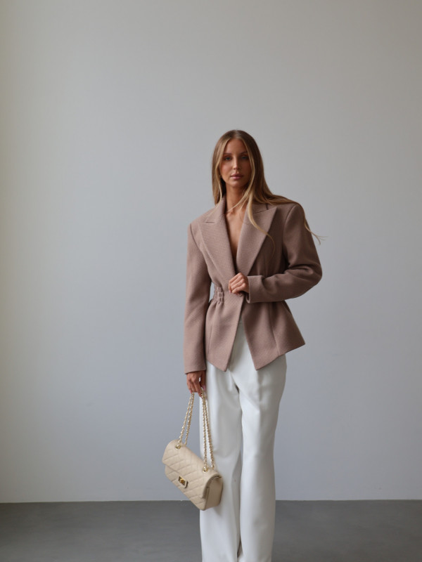 Marynarka ze ściągaczem ROYAL taupe 30