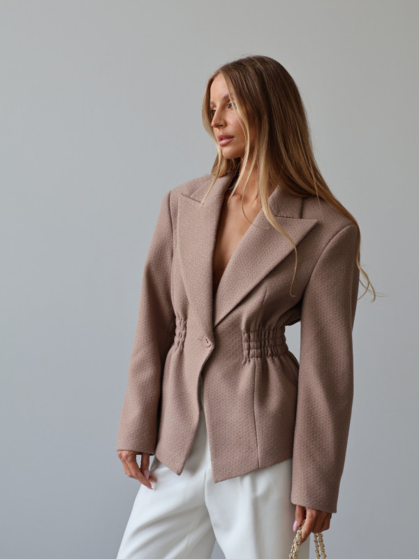 Marynarka ze ściągaczem ROYAL taupe 32