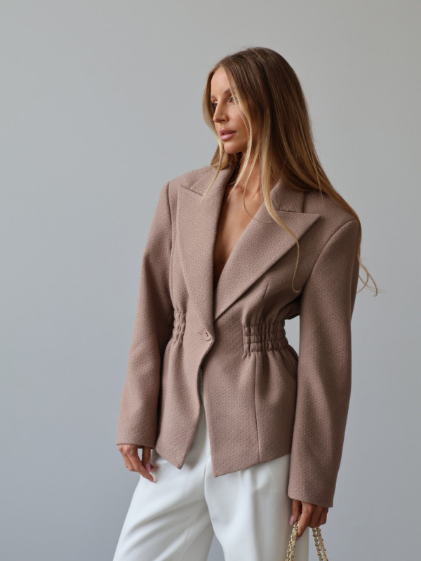 Marynarka ze ściągaczem ROYAL taupe 33