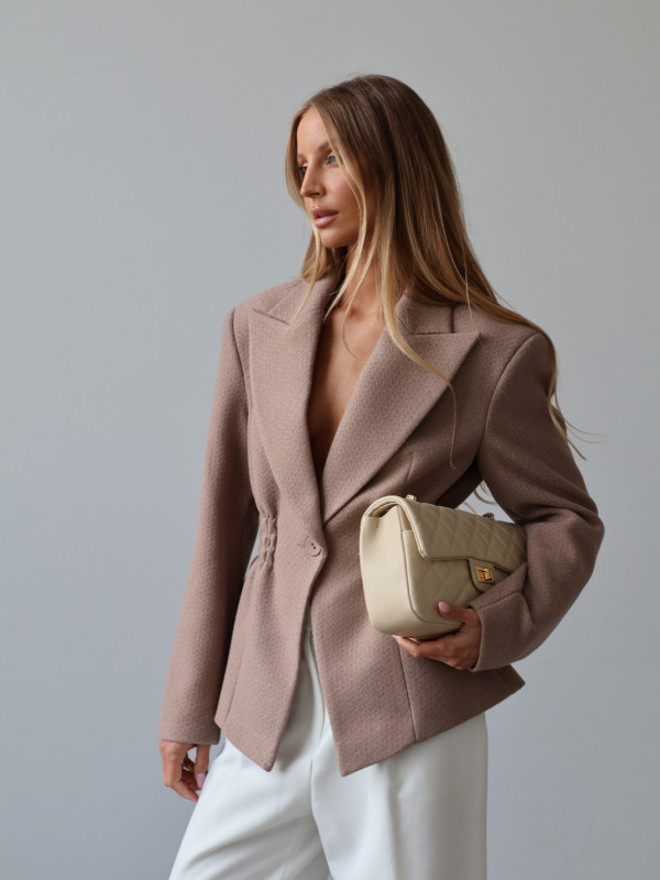 Marynarka ze ściągaczem ROYAL taupe 34