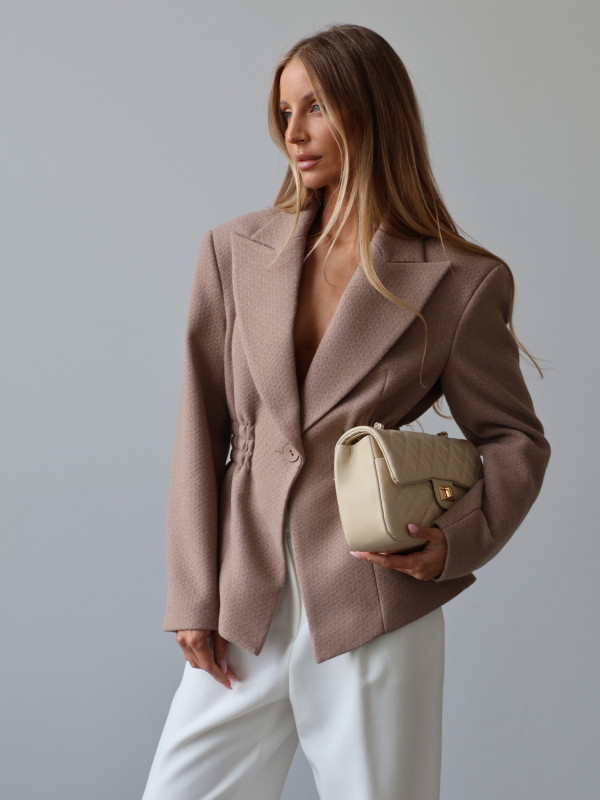 Marynarka ze ściągaczem ROYAL taupe 36