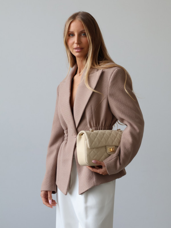 Marynarka ze ściągaczem ROYAL taupe 37