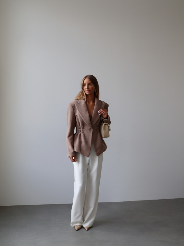 Marynarka ze ściągaczem ROYAL taupe 39