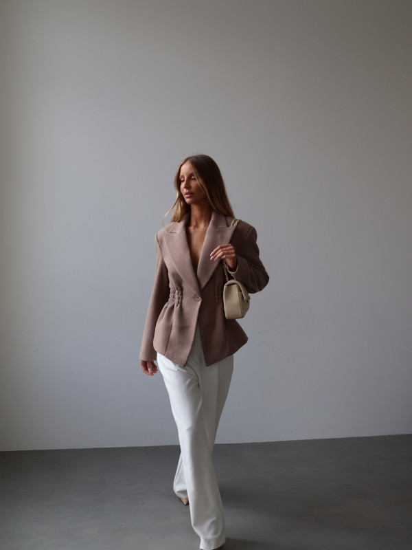 Marynarka ze ściągaczem ROYAL taupe 41