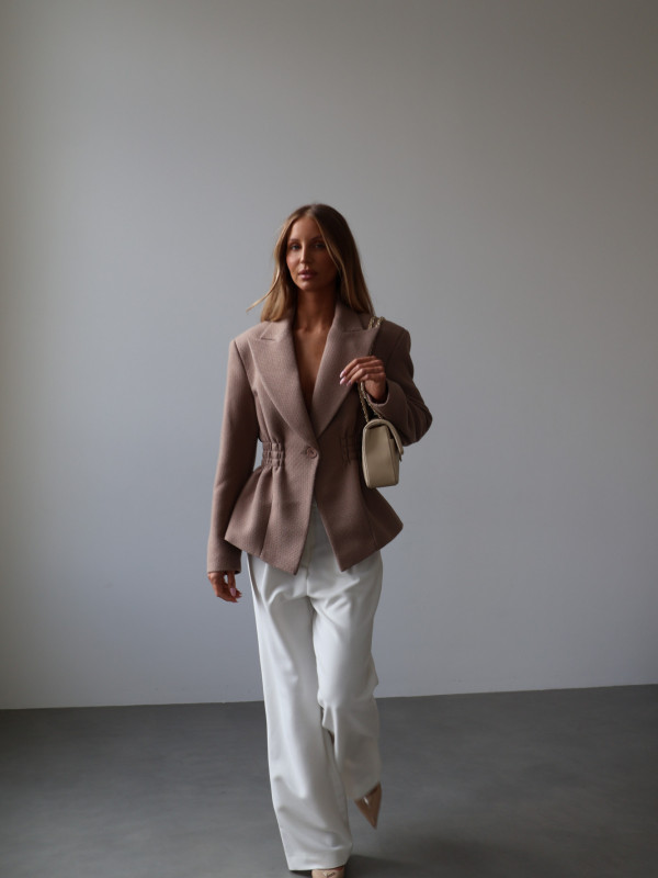 Marynarka ze ściągaczem ROYAL taupe 42