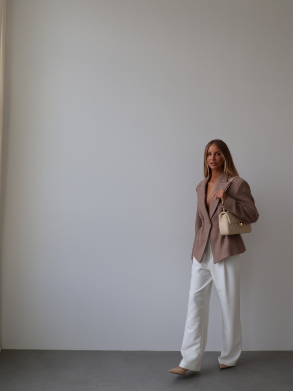 Marynarka ze ściągaczem ROYAL taupe 47