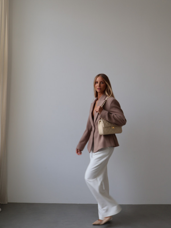 Marynarka ze ściągaczem ROYAL taupe 48