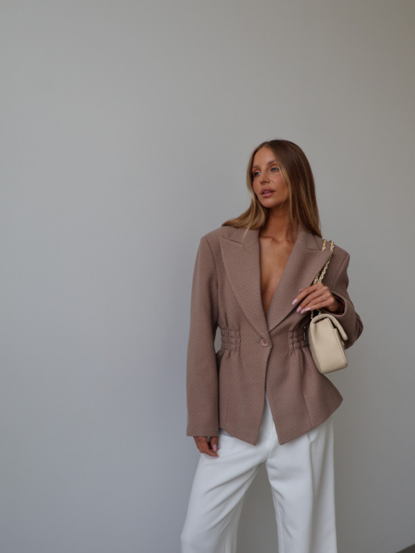 Marynarka ze ściągaczem ROYAL taupe 2