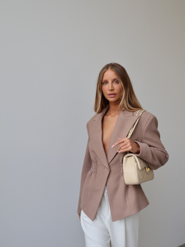 Marynarka ze ściągaczem ROYAL taupe 4