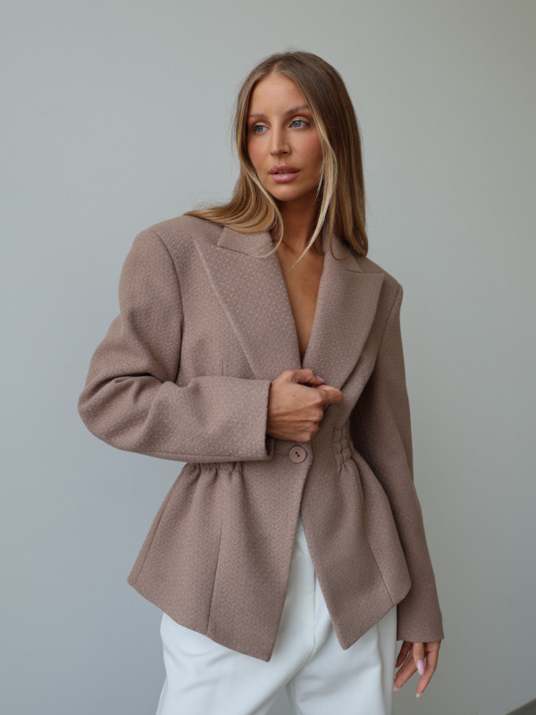 Marynarka ze ściągaczem ROYAL taupe 8