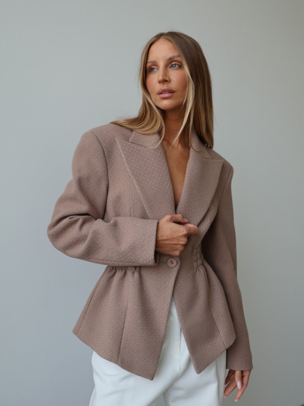 Marynarka ze ściągaczem ROYAL taupe 9