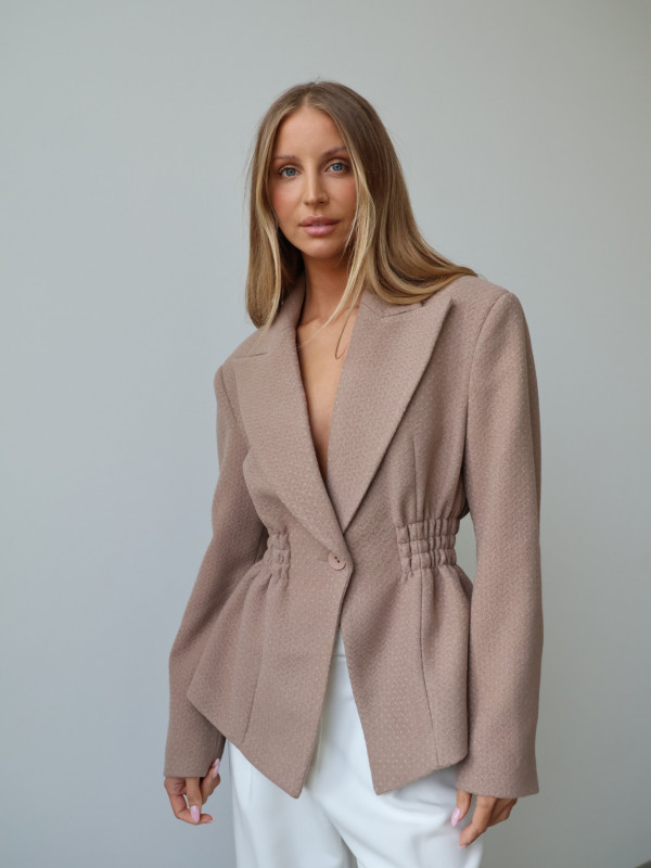 Marynarka ze ściągaczem ROYAL taupe 10