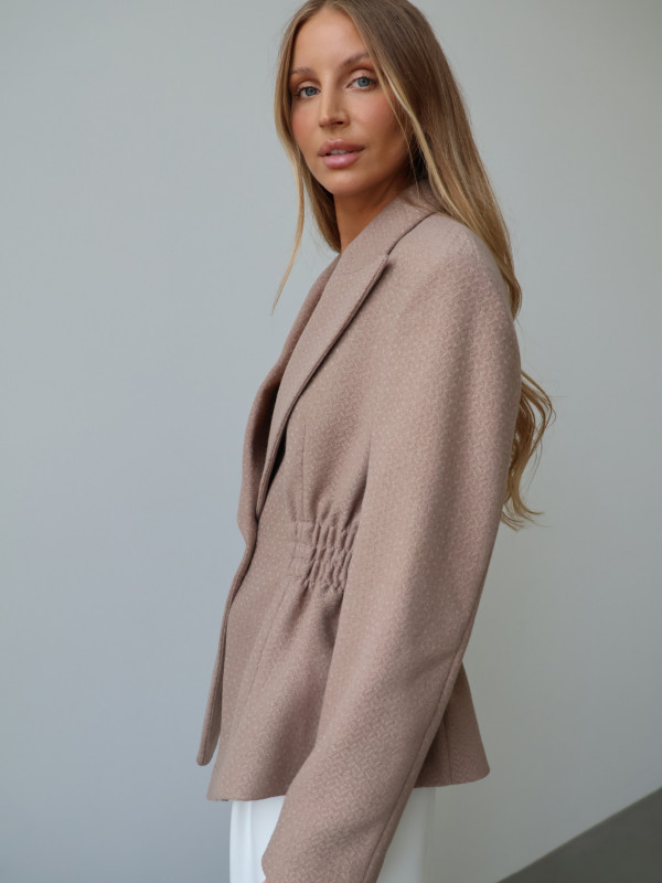 Marynarka ze ściągaczem ROYAL taupe 11