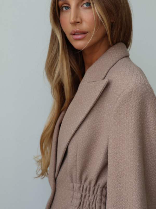 Marynarka ze ściągaczem ROYAL taupe 18