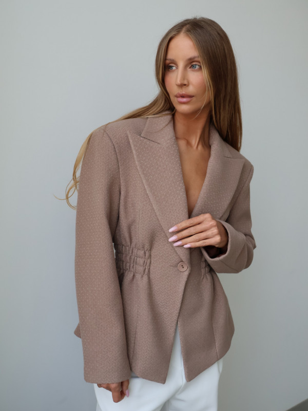 Marynarka ze ściągaczem ROYAL taupe 21