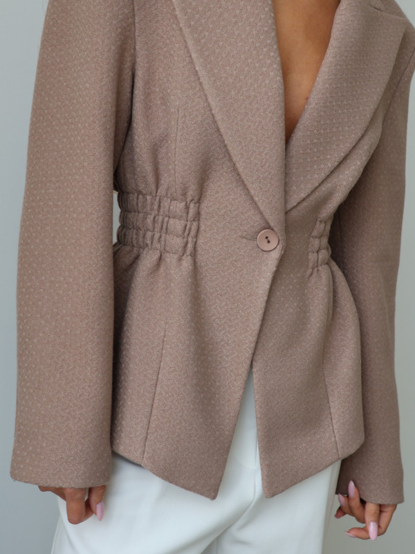 Marynarka ze ściągaczem ROYAL taupe 25