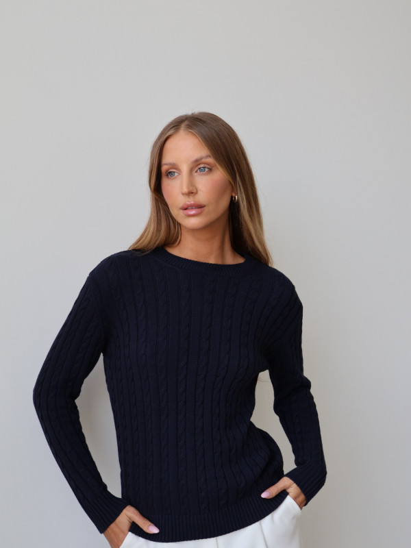 Sweter 100% bawełna navy OXFORD 1