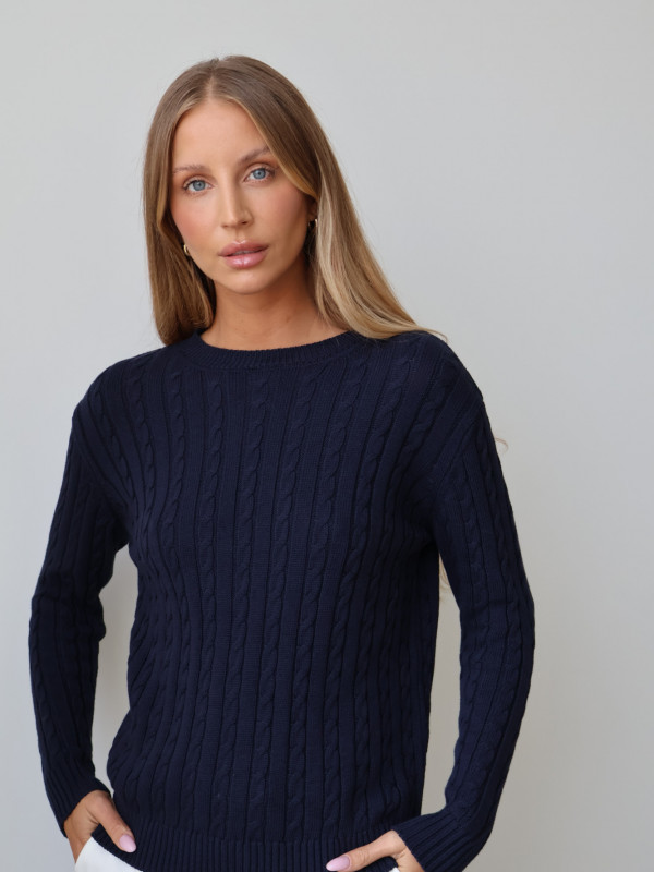 Sweter 100% bawełna navy OXFORD 2