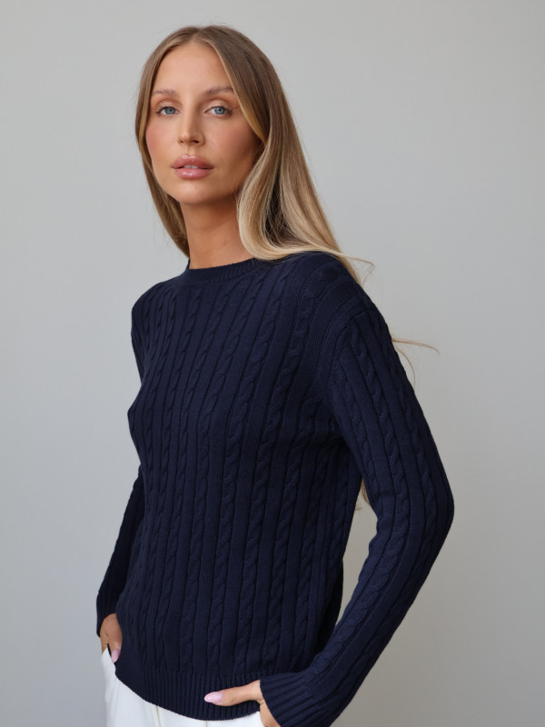 Sweter 100% bawełna navy OXFORD 3
