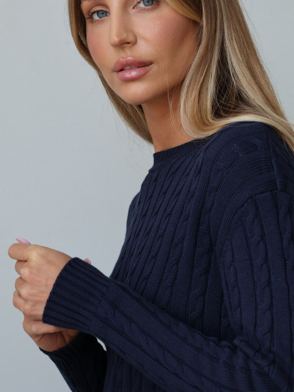 Sweter 100% bawełna navy OXFORD 4