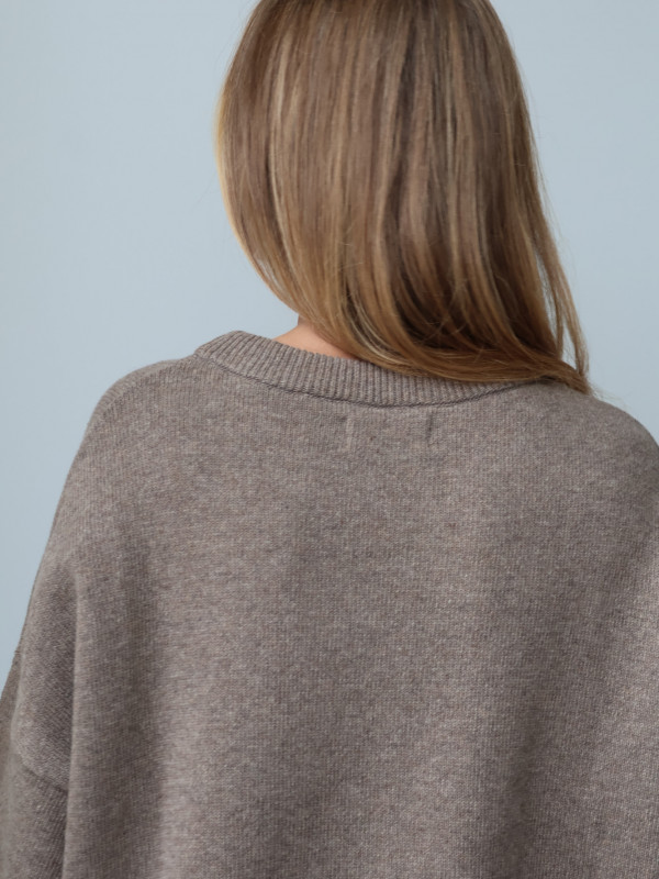 Sweter wełniany LANA fango 15