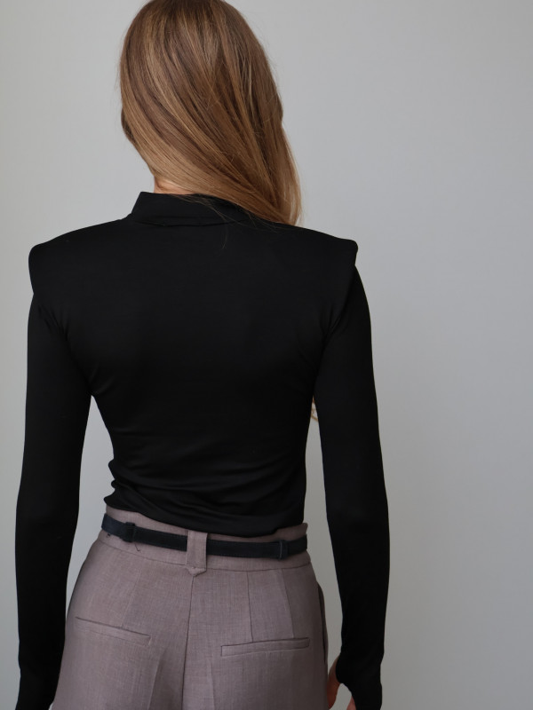 Golf z poduszkami 100% wiskoza AMELINE czarny 9