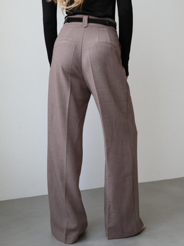 Spodnie z wysokim stanem rozszerzane norkowe ARLES 18