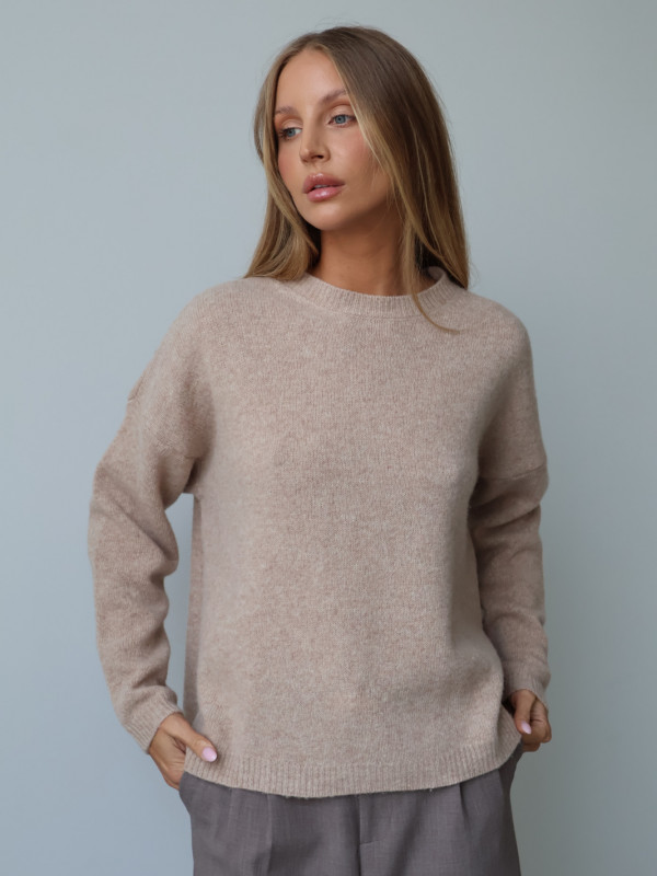 Sweter 100% wełna merino premium MERENE beż