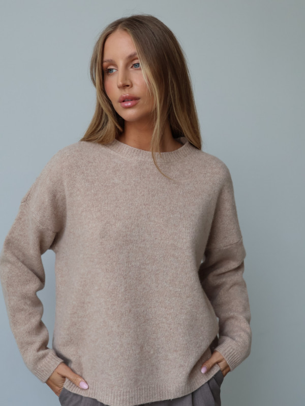 Sweter 100% wełna merino premium MERENE beż 3