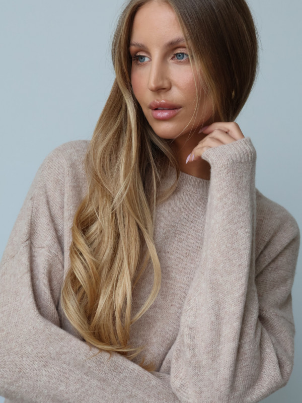 Sweter 100% wełna merino premium MERENE beż 9