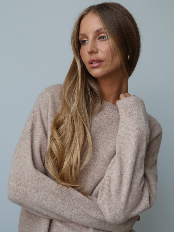 Sweter 100% wełna merino premium MERENE beż 10