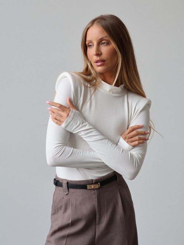 Golf z poduszkami 100% wiskoza AMELINE biały 3