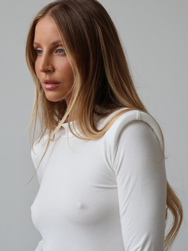 Golf z poduszkami 100% wiskoza AMELINE biały 8