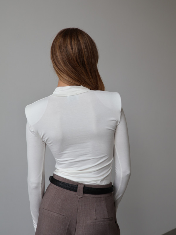 Golf z poduszkami 100% wiskoza AMELINE biały 13