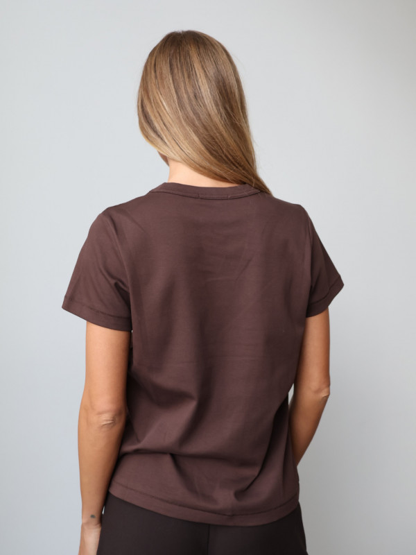 T-shirt PREMIUM 100% bawełna czekolada MAELIS 2