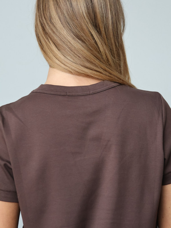 T-shirt PREMIUM 100% bawełna czekolada MAELIS 3